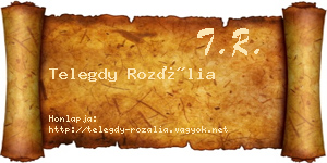 Telegdy Rozália névjegykártya