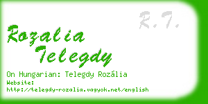 rozalia telegdy business card