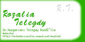 rozalia telegdy business card